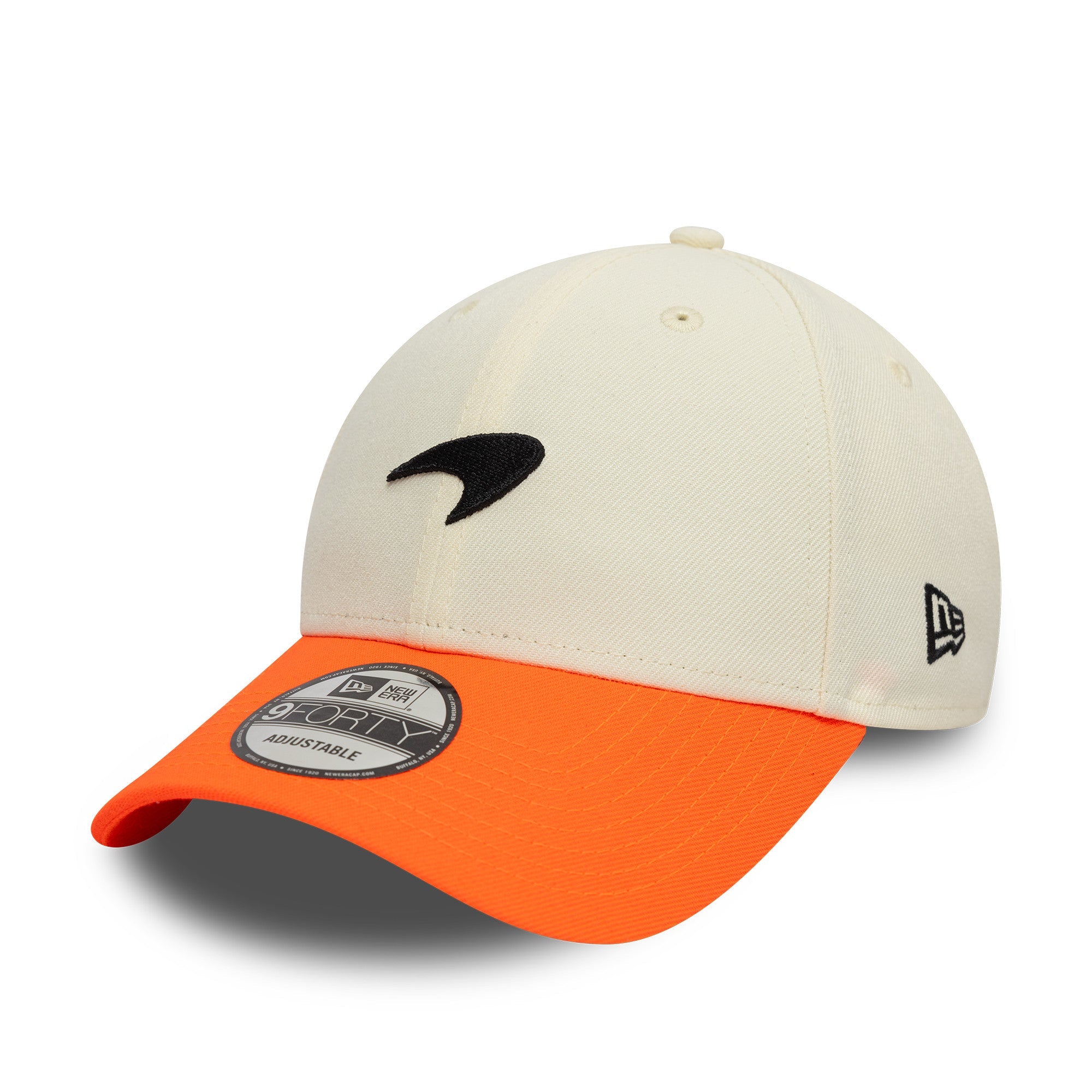 McLaren Racing F1 Contrast Visor 9Forty Cap Adults - Off White/Light Orange