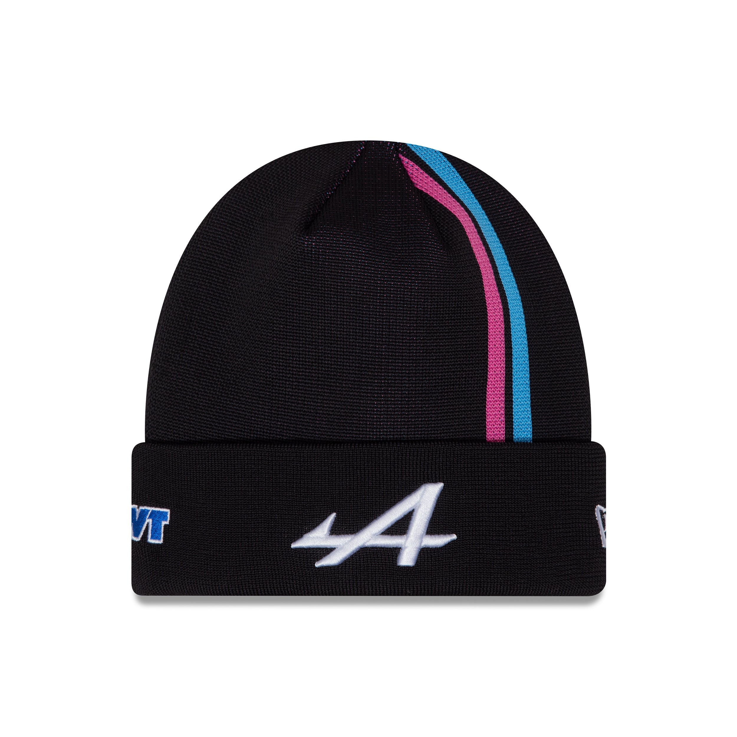 Alpine F1 Esteban Ocon Striped Knit Hat Adults - Black