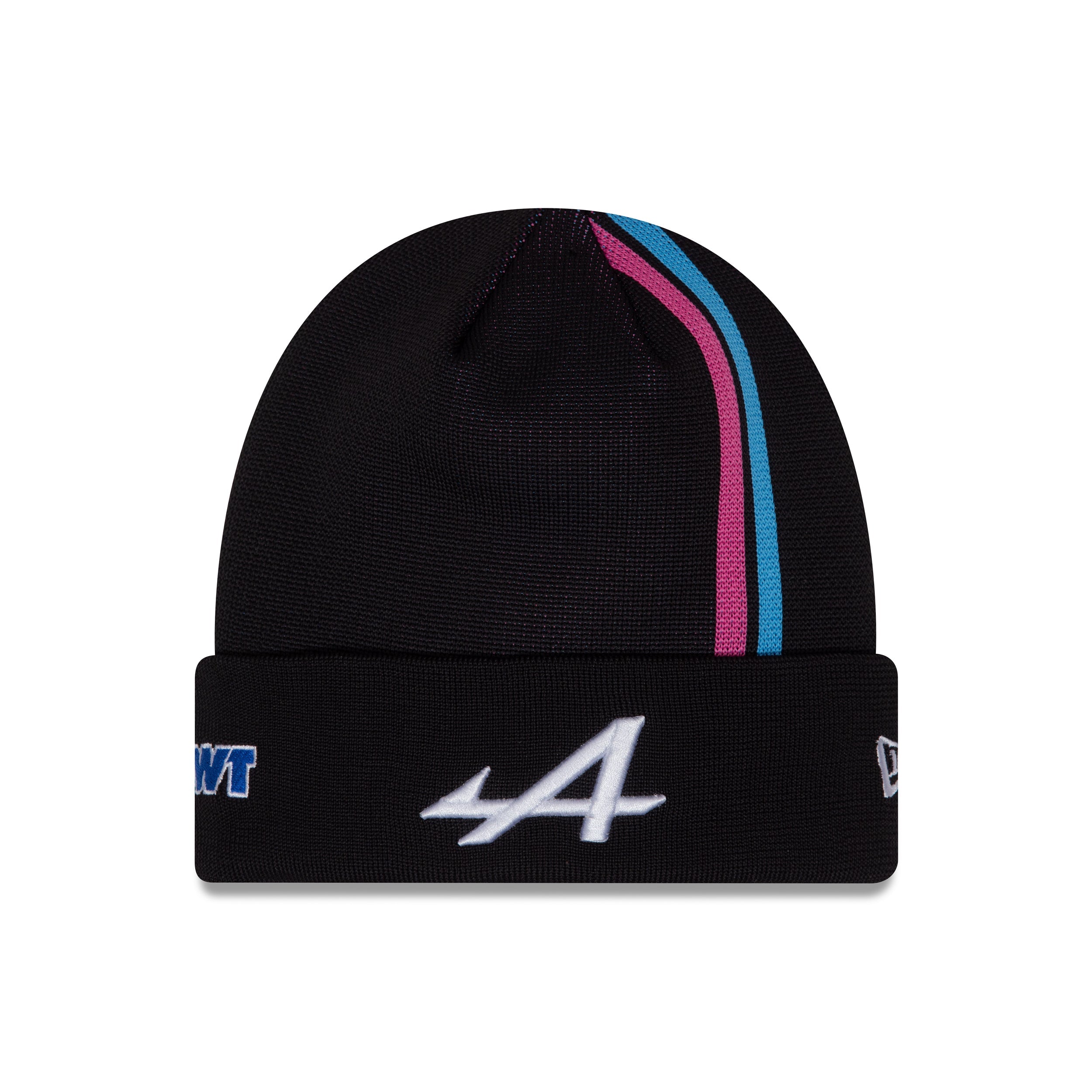 Alpine F1 Pierre Gasly Striped Knit Hat Adults - Black