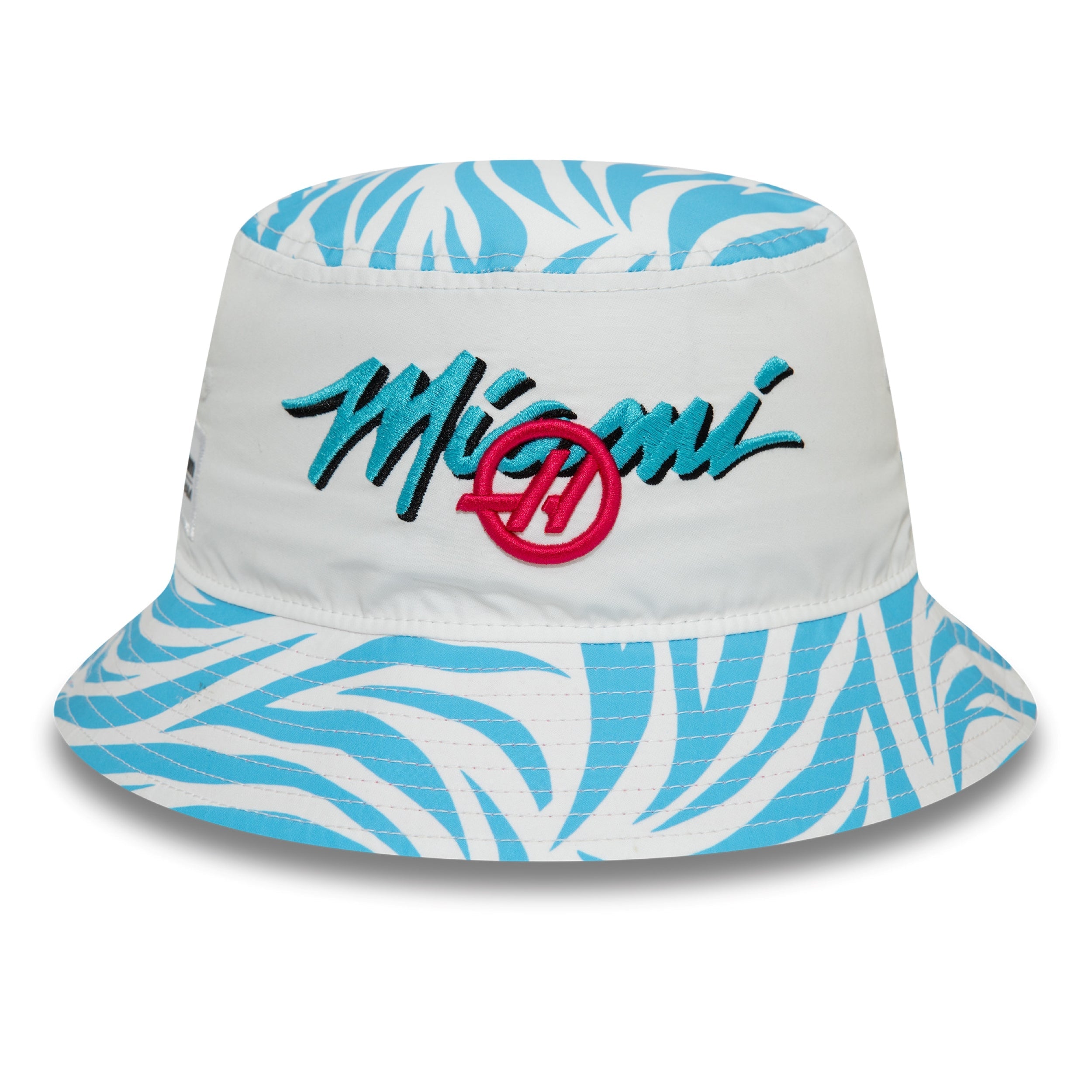 Haas F1 Miami Zebra Bucket Hat Adults - White