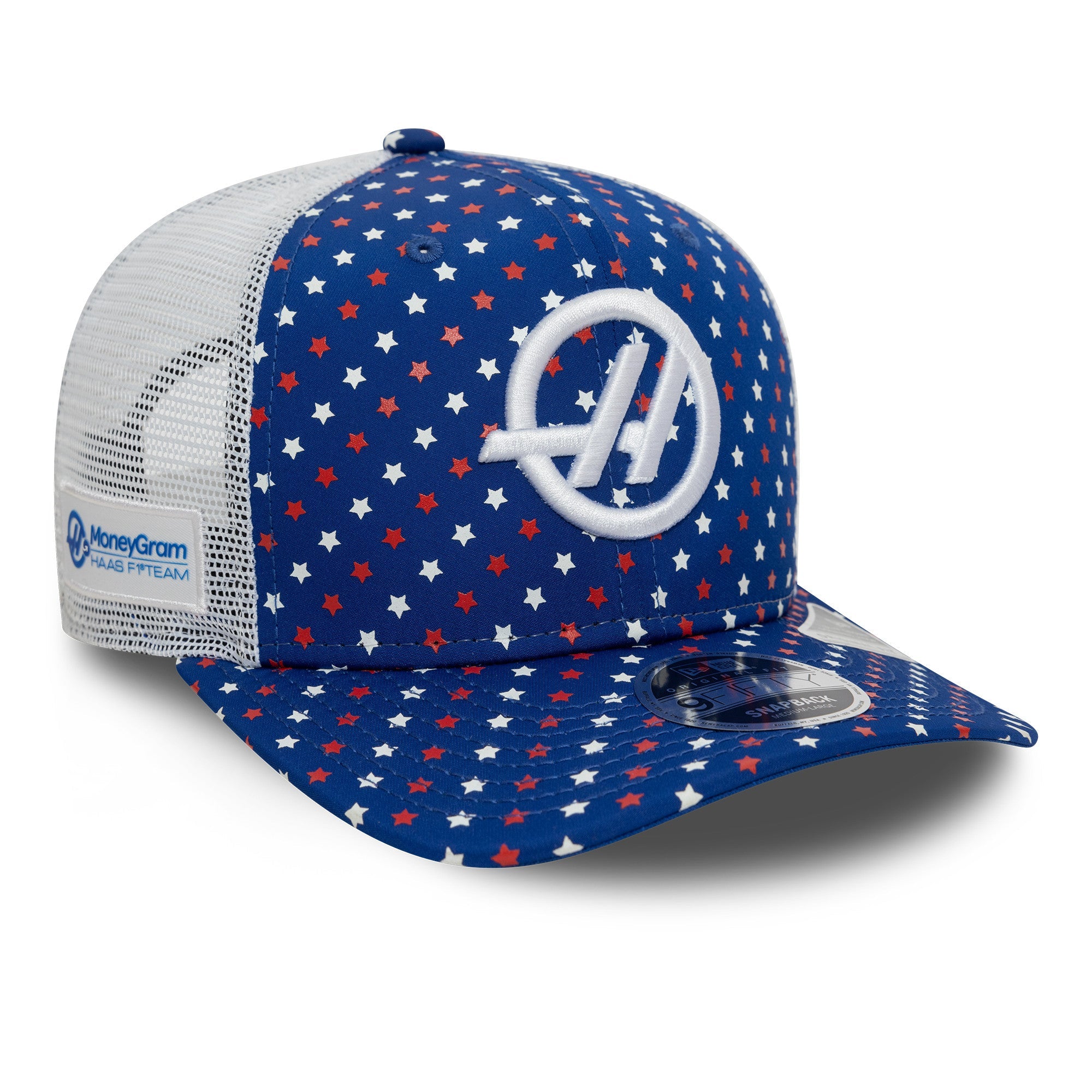 Haas F1 Austin 9Fifty Cap Pre Curve Adults - Clear Royal Blue